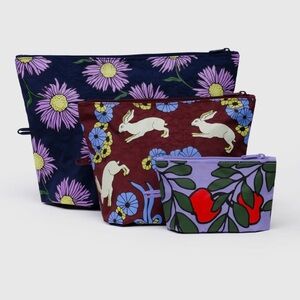 NWT Baggu go pouch set in night orchard